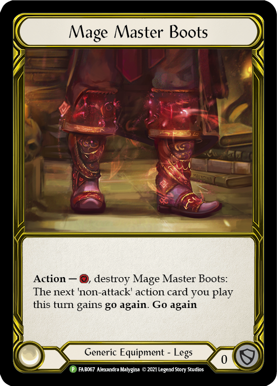 Mage Master Boots (Golden) [FAB067] (Promo)  Cold Foil | Silver Goblin