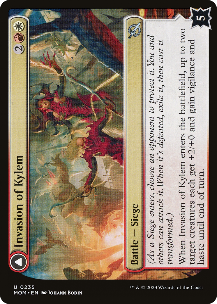 Invasion of Kylem // Valor's Reach Tag Team (235) Foil - March of the Machine
