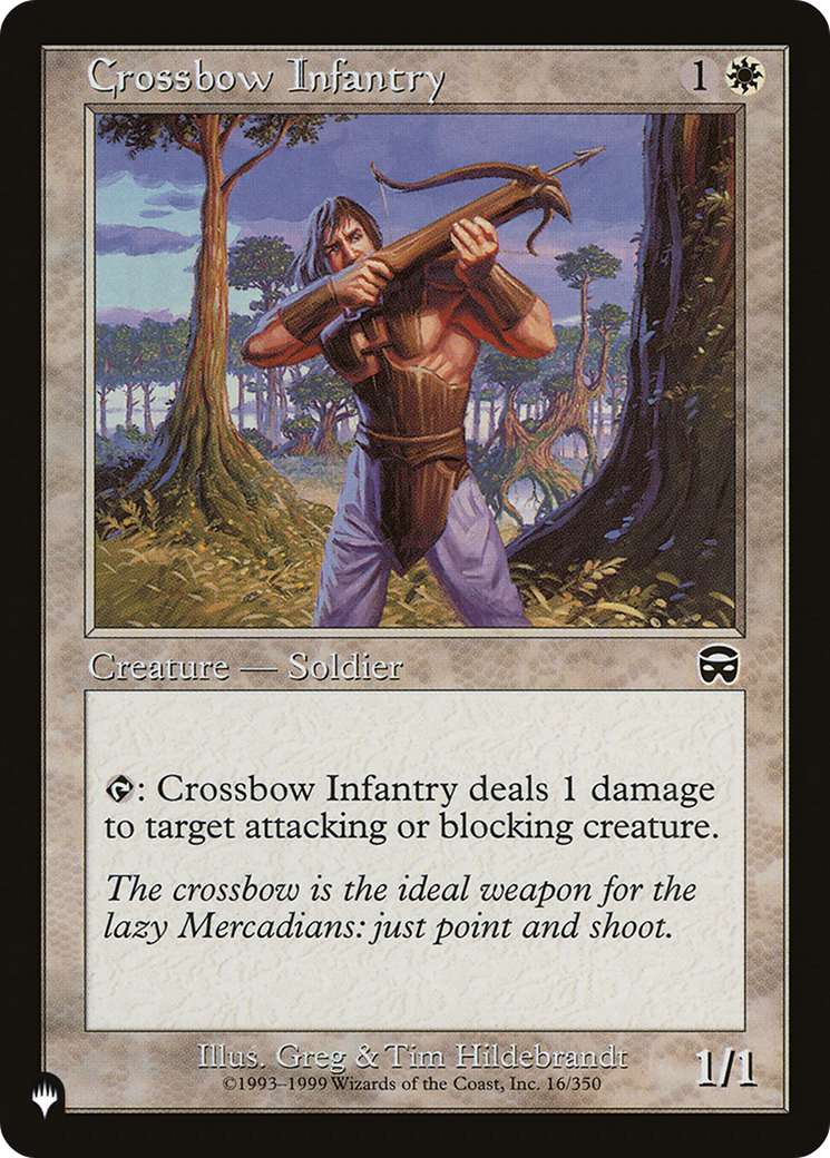 Crossbow Infantry (Retro) (MMQ-16) - The List