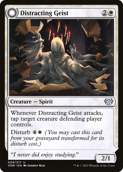 Distracting Geist // Clever Distraction (009) Foil - Innistrad: Crimson Vow