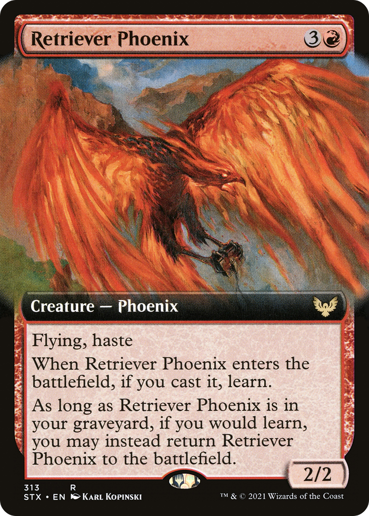 Retriever Phoenix (Extended Art) (313) Foil - Strixhaven: School of Mages