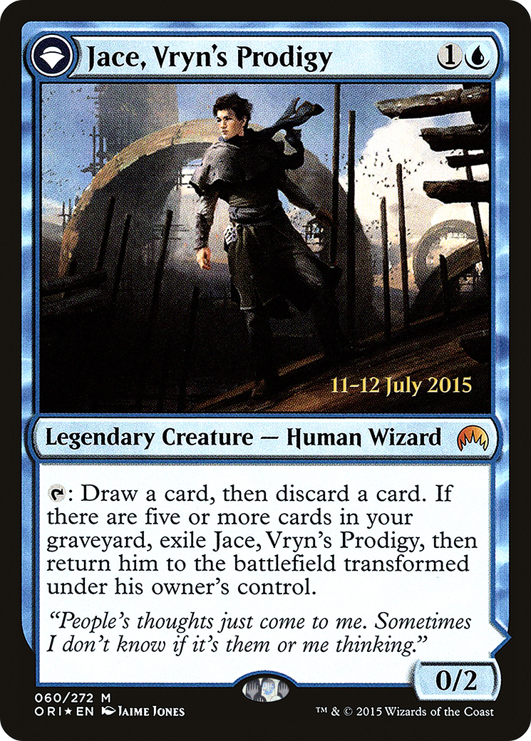 Jace, Vryn's Prodigy // Jace, Telepath Unbound (60s) Foil - Magic Origins Promos