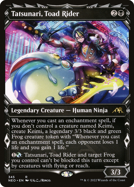Tatsunari, Toad Rider (Showcase) (345) - Kamigawa: Neon Dynasty