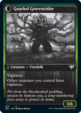 Dormant Grove // Gnarled Grovestrider [Innistrad: Double Feature] Foil