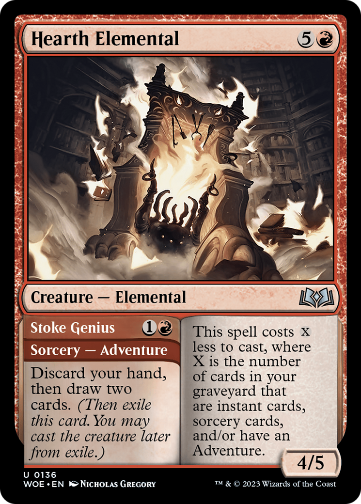 Hearth Elemental (136) Foil - Wilds of Eldraine