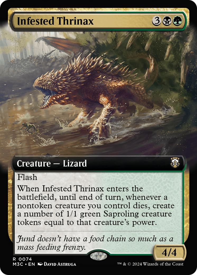 Infested Thrinax (Extended Art) (Ripple Foil) [Modern Horizons 3 Commander] | Silver Goblin