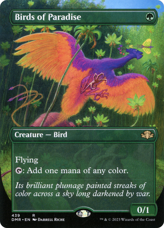 Birds of Paradise (Borderless Alternate Art) [Dominaria Remastered] Foil