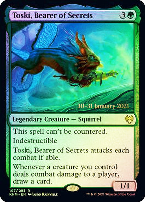 Toski, Bearer of Secrets [Kaldheim Prerelease Promos] | Silver Goblin