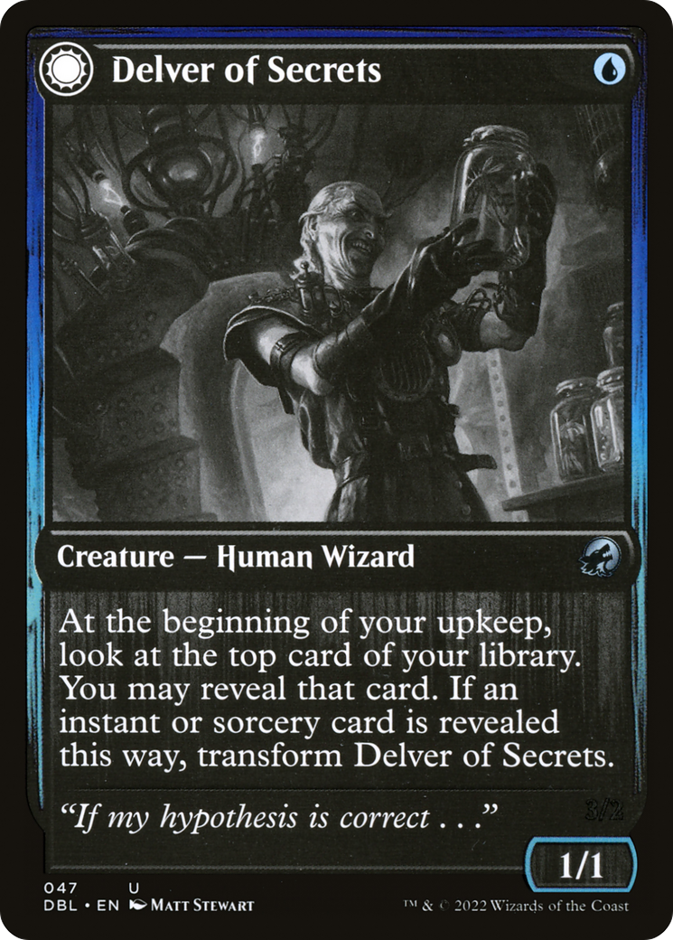 Delver of Secrets // Insectile Aberration (047) - Innistrad: Double Feature