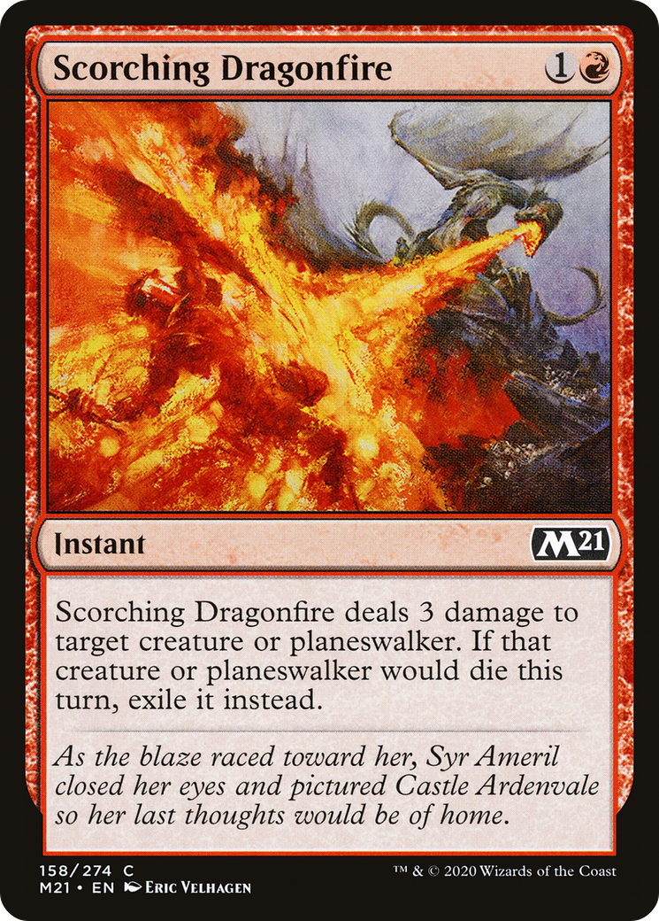 Scorching Dragonfire (158) Foil - Core Set 2021