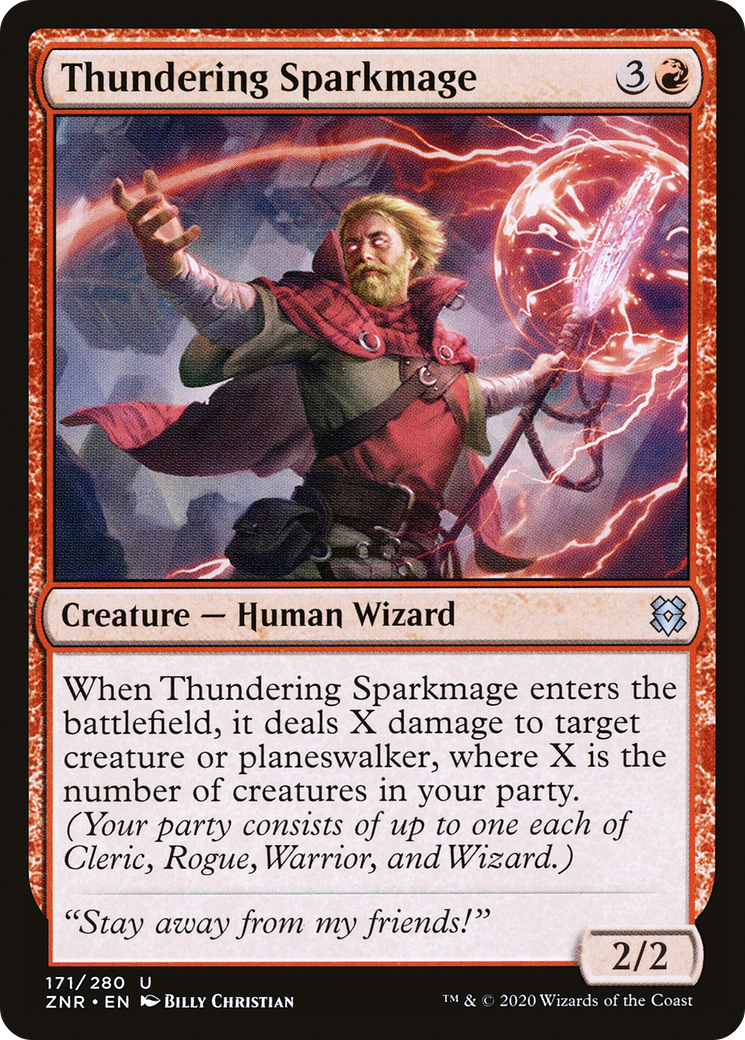 Thundering Sparkmage [Zendikar Rising] | Silver Goblin