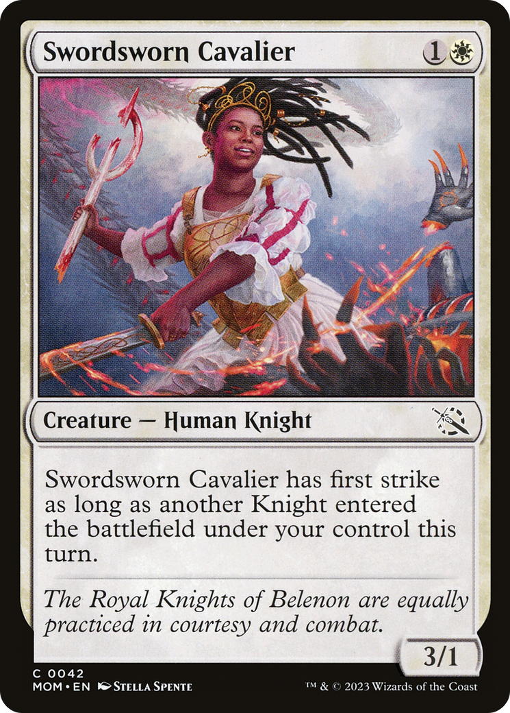 Swordsworn Cavalier (042) Foil - March of the Machine