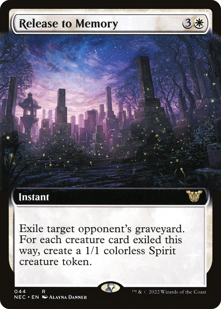 Release to Memory (Extended Art) (044) - Neon Dynasty Commander