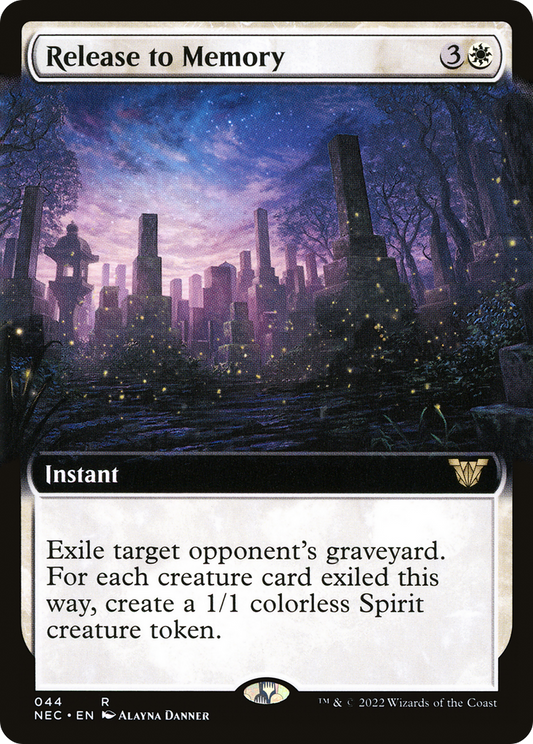 Release to Memory (Extended Art) (044) - Neon Dynasty Commander