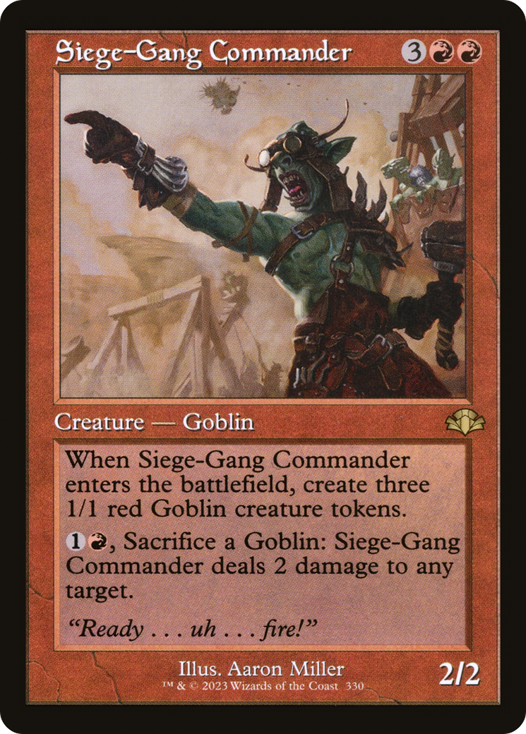 Siege-Gang Commander (Retro) [Dominaria Remastered] | Silver Goblin