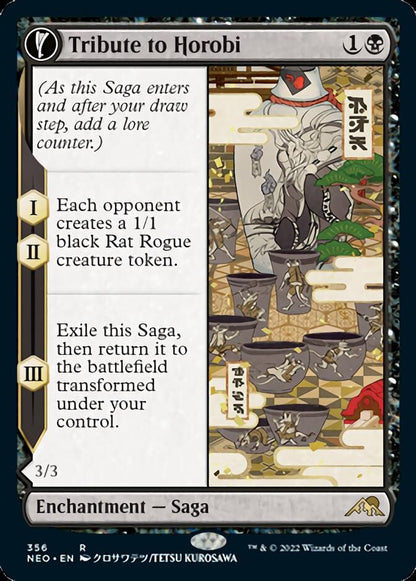 Tribute to Horobi // Echo of Death's Wail (Showcase) (356) Foil - Kamigawa: Neon Dynasty