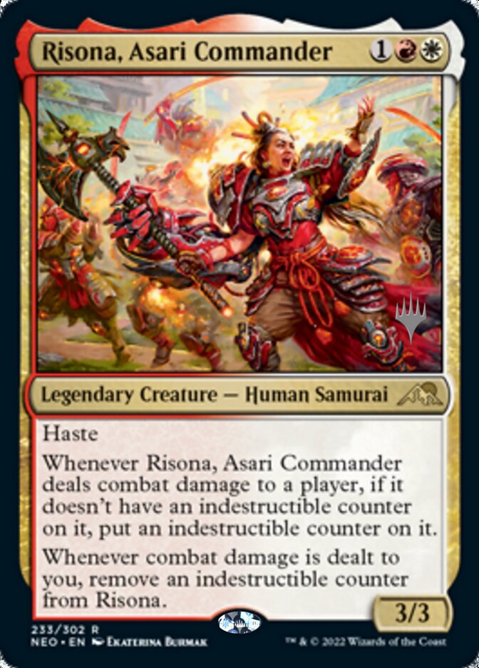 Risona, Asari Commander (Promo Pack) [Kamigawa: Neon Dynasty Promos] | Silver Goblin