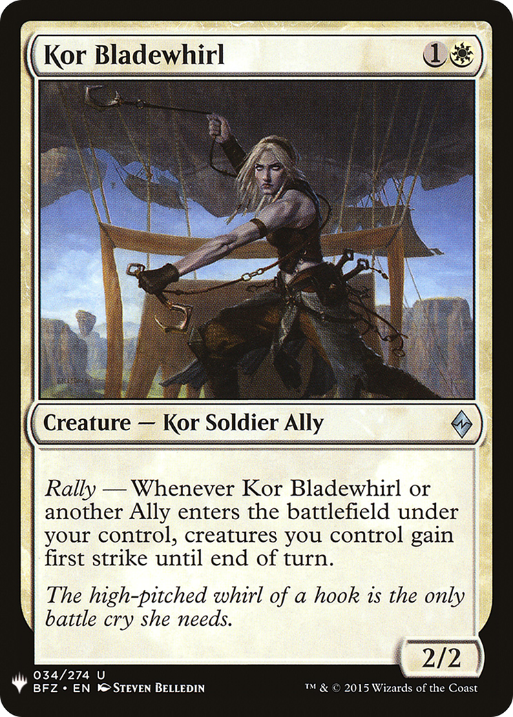 Kor Bladewhirl (BFZ-34) - The List