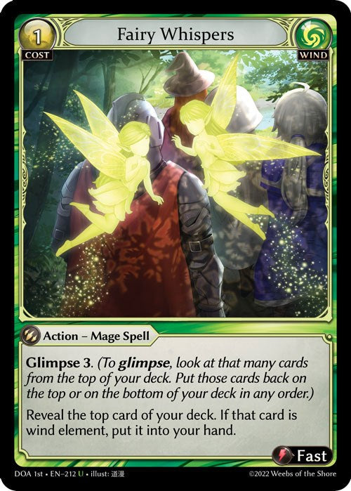 Fairy Whispers (212) [Dawn of Ashes: 1st Edition] Foil
