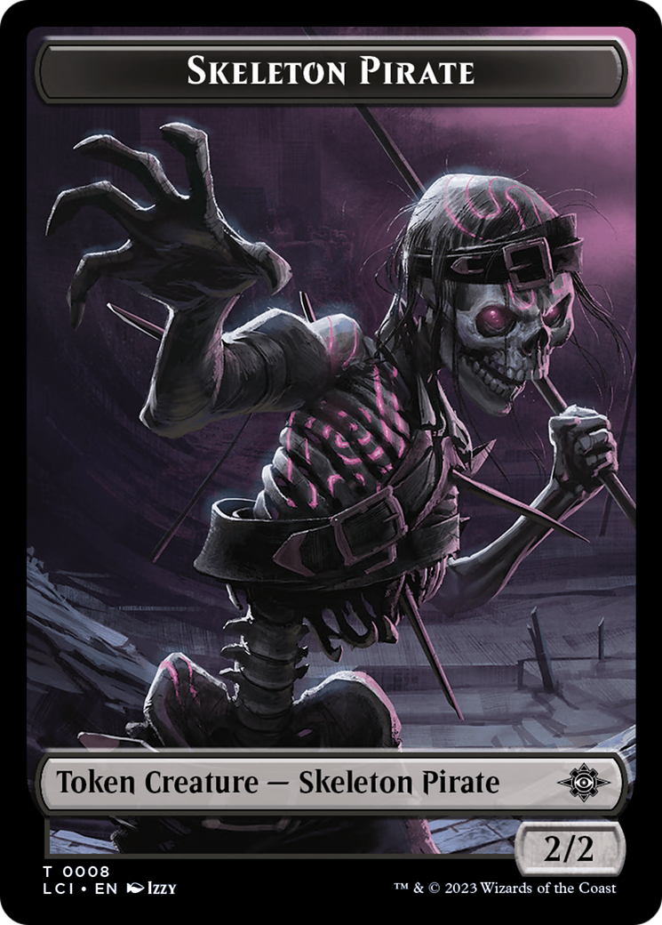 Fungus Dinosaur // Skeleton Pirate Double-Sided Token [The Lost Caverns of Ixalan Tokens] | Silver Goblin
