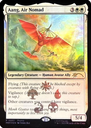 Aang, Air Nomad (001) Foil - Media Promos