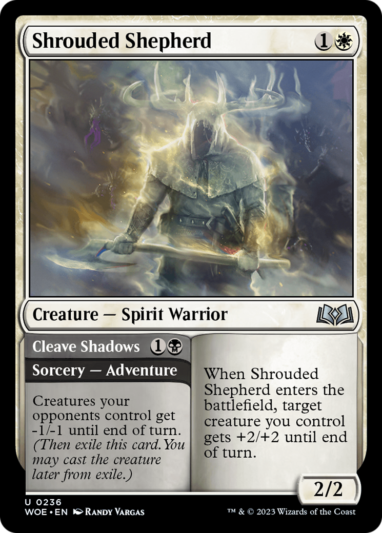 Shrouded Shepherd // Cleave Shadows [Wilds of Eldraine] | Silver Goblin