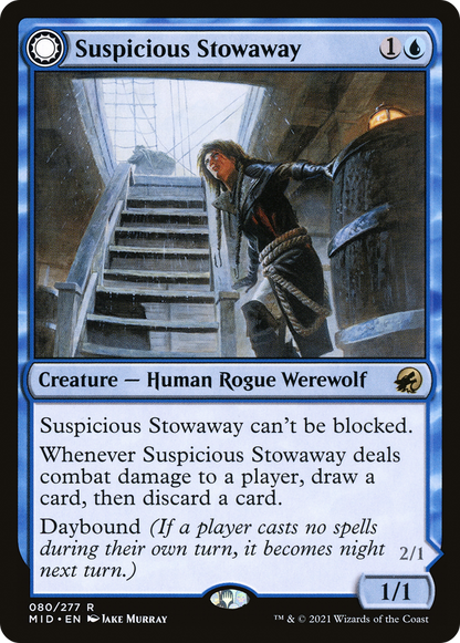 Suspicious Stowaway // Seafaring Werewolf [Innistrad: Midnight Hunt] Foil