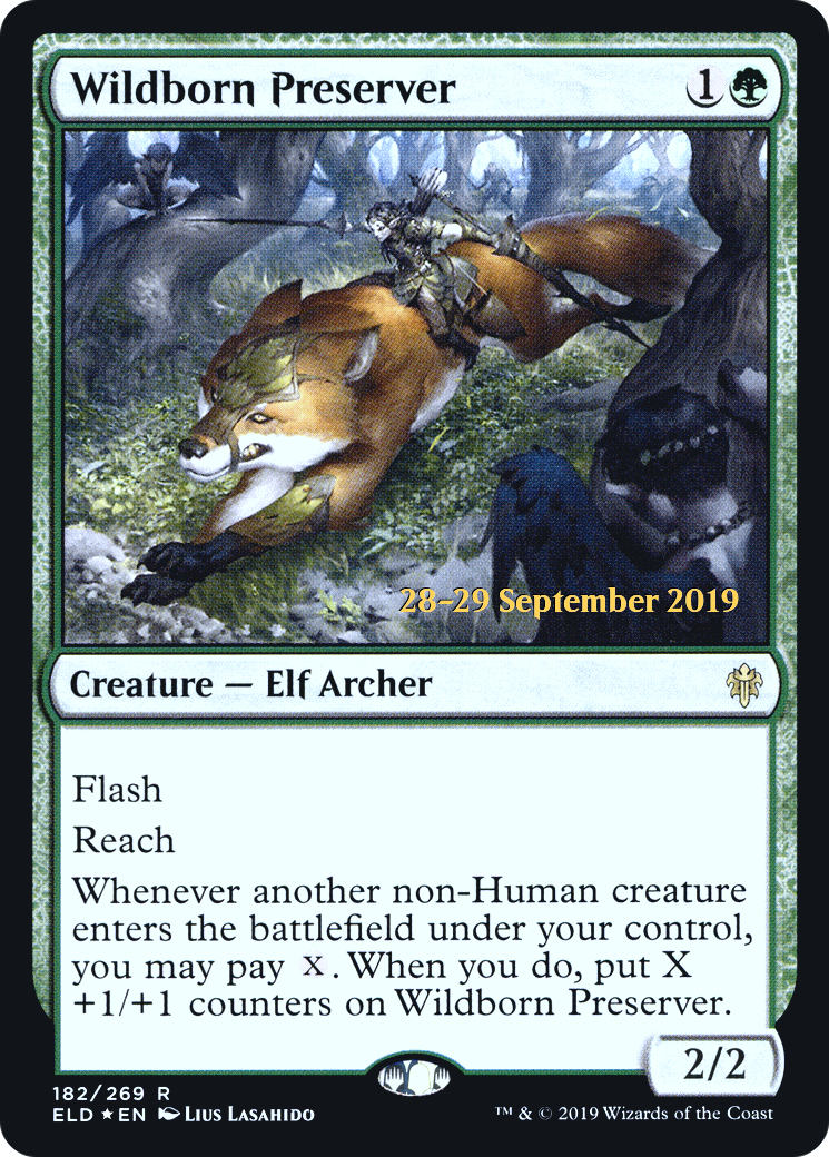 Wildborn Preserver (182s) Foil - Throne of Eldraine Promos