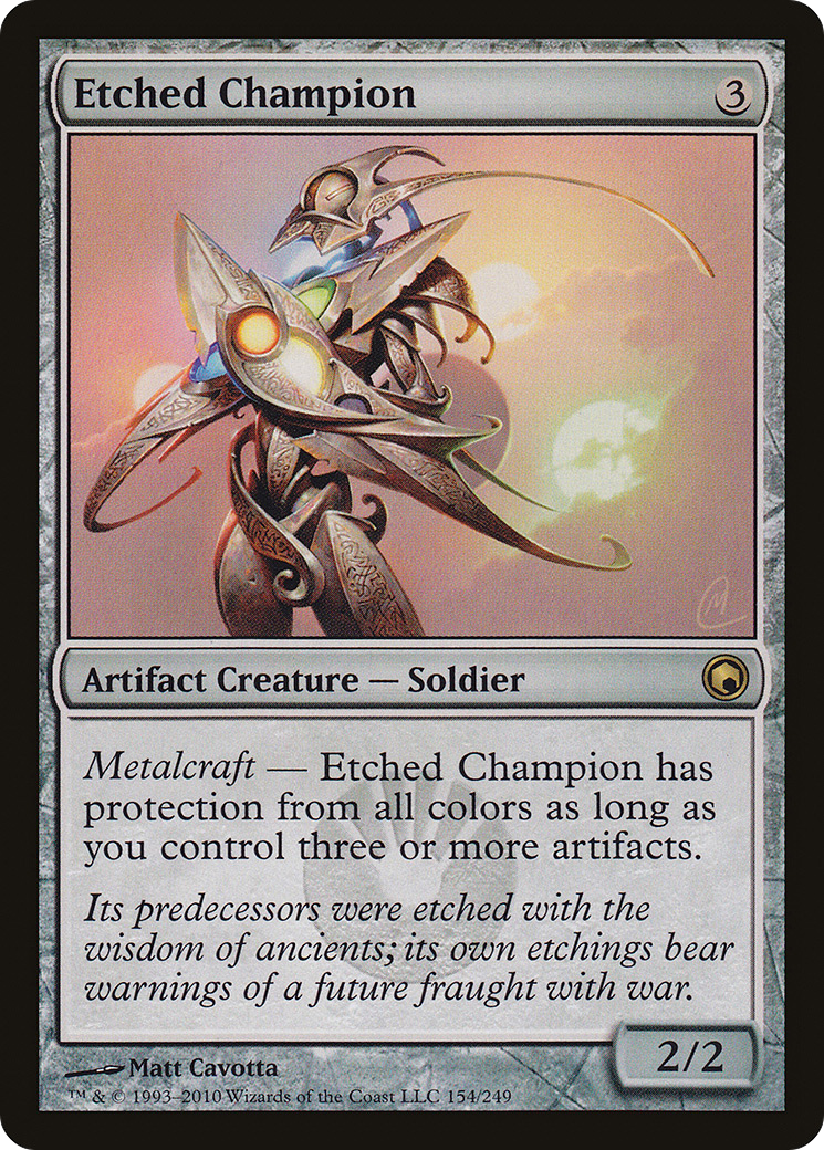Etched Champion (154) Foil - Scars of Mirrodin