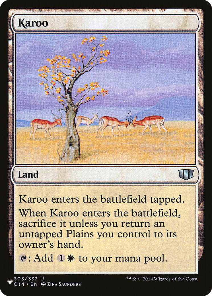 Karoo (C14-303) - The List