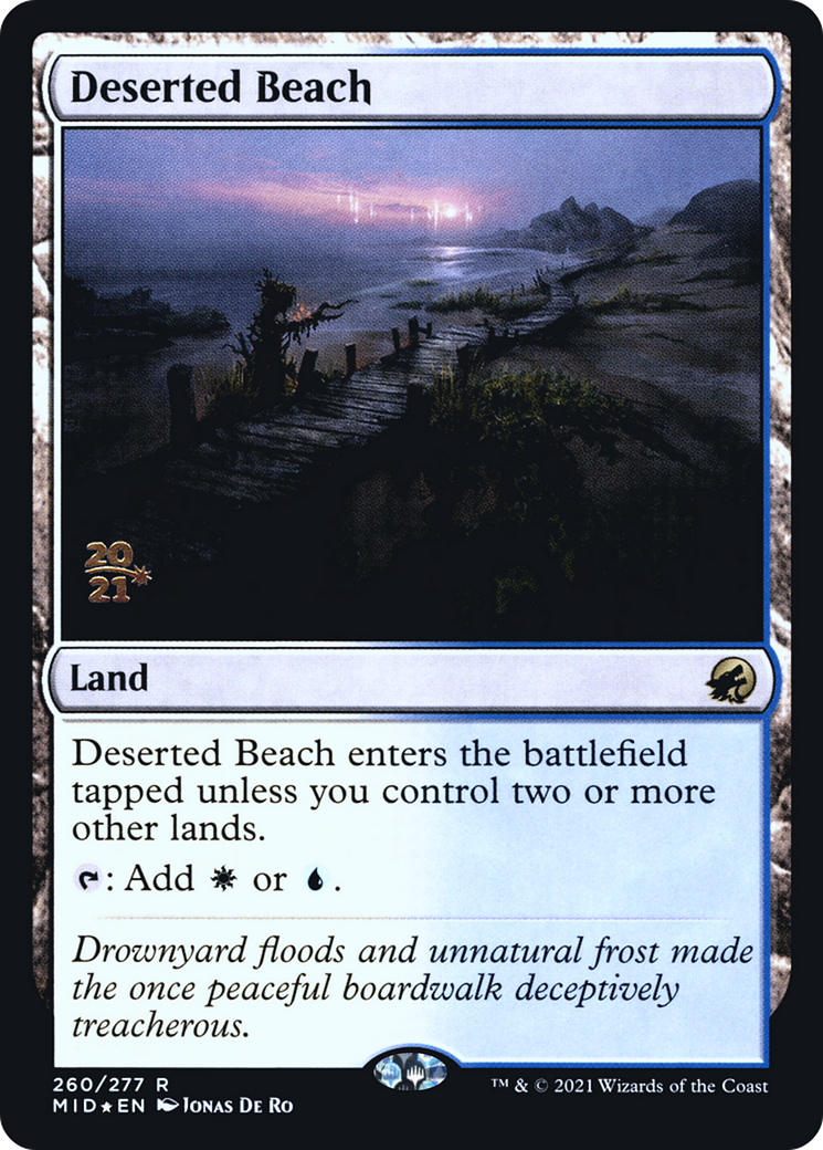 Deserted Beach (260s) Foil - Innistrad: Midnight Hunt Promos