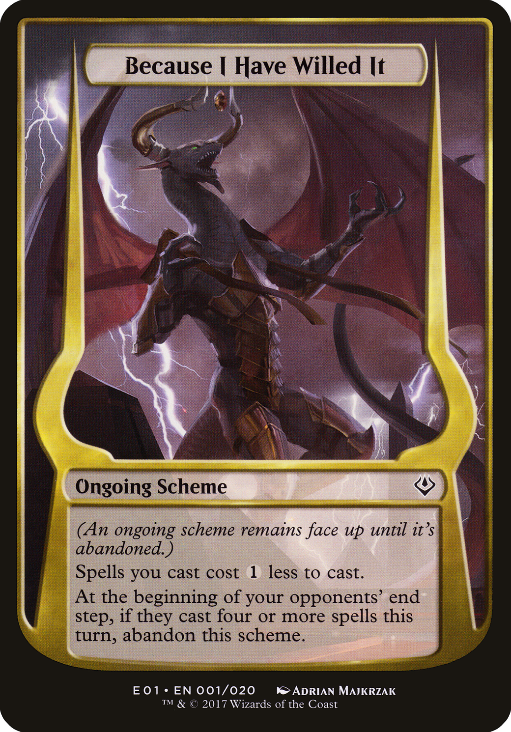Because I Have Willed It (Archenemy: Nicol Bolas) (001) - Archenemy: Nicol Bolas Schemes