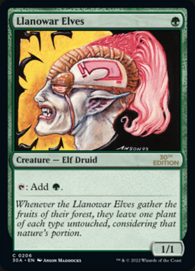 Llanowar Elves [30th Anniversary Edition] | Silver Goblin