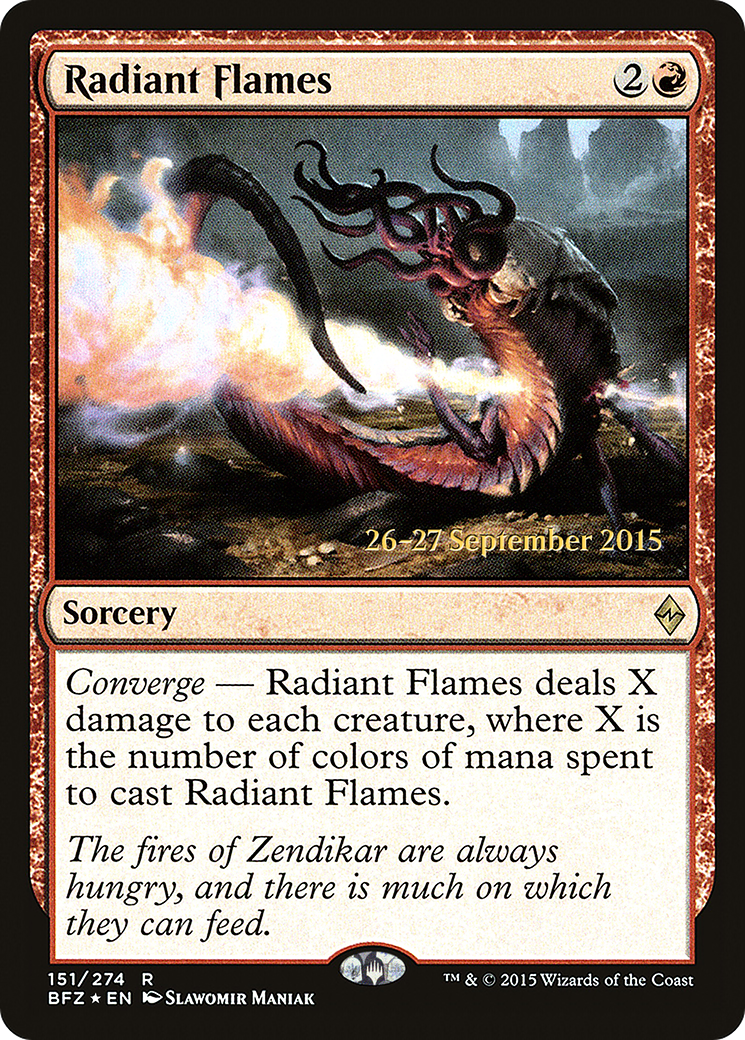 Radiant Flames (151) Foil - Battle for Zendikar Promos