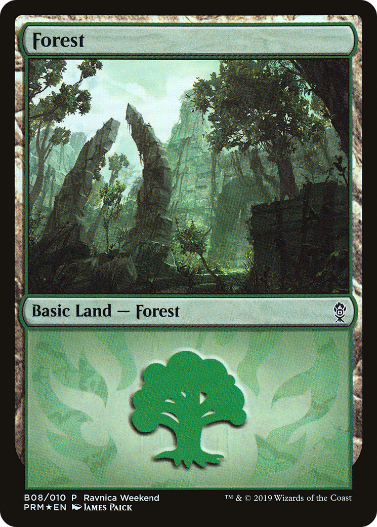 Forest (B08) Foil - RNA Ravnica Weekend