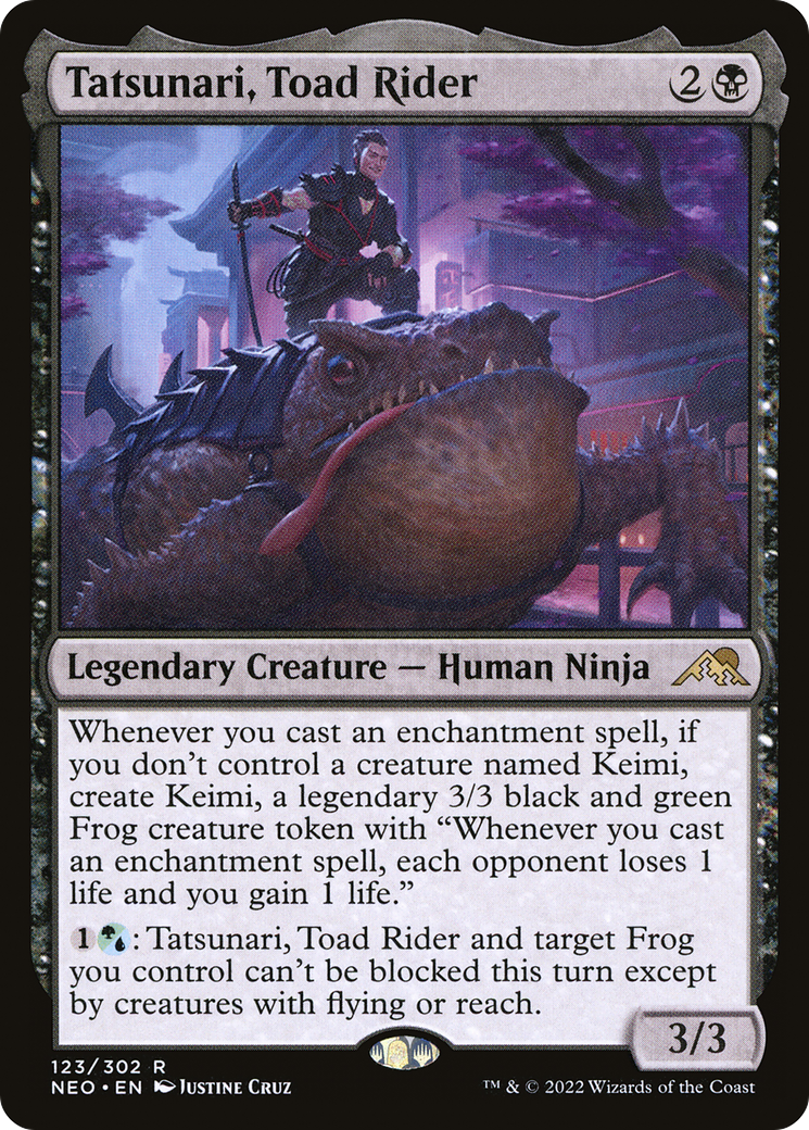 Tatsunari, Toad Rider (123) Foil - Kamigawa: Neon Dynasty