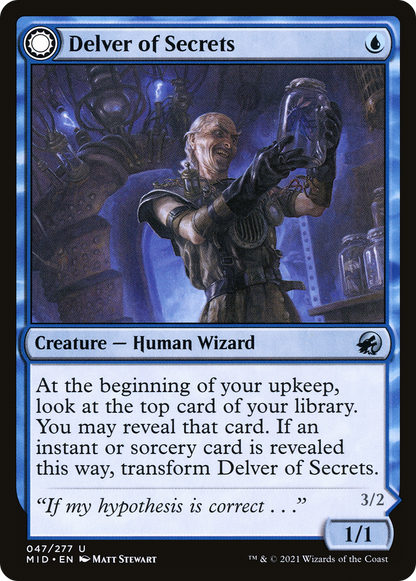 Delver of Secrets // Insectile Aberration (047) - Innistrad: Midnight Hunt