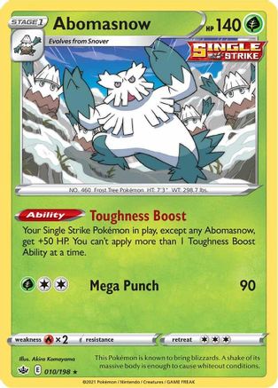 Abomasnow (10) Reverse Holofoil - Chilling Reign