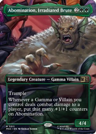 Abomination, Irradiated Brute (Borderless) (511) Foil - Commander: Marvel Super Heroes