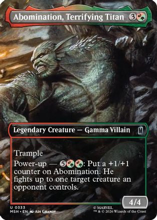 Abomination, Terrifying Titan (Borderless) (333) Foil - Marvel Super Heroes