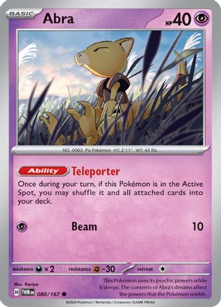 Abra (80) Reverse Holofoil - Twilight Masquerade