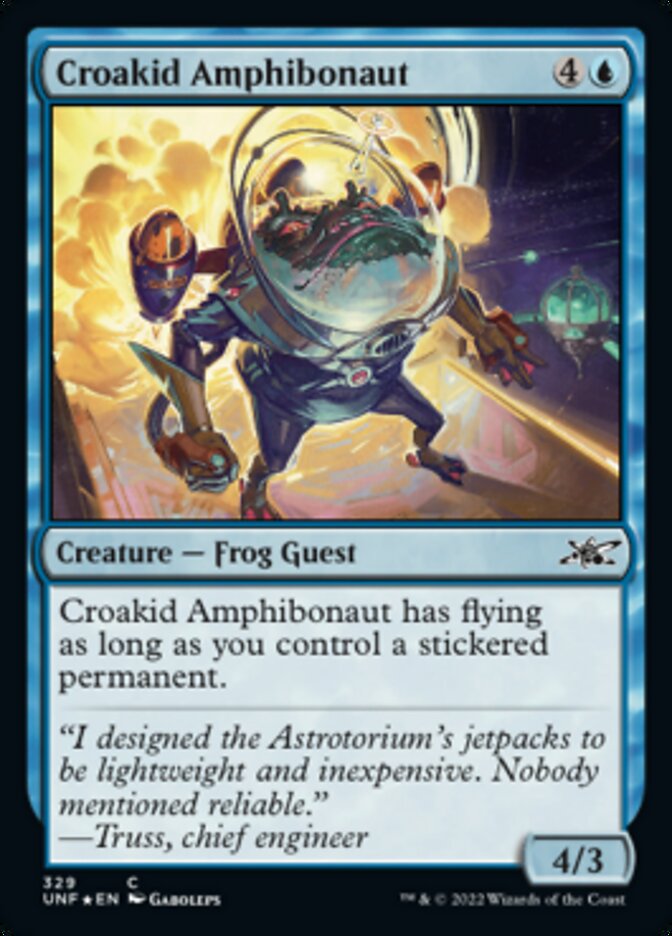 Croakid Amphibonaut (Galaxy Foil) [Unfinity] | Silver Goblin