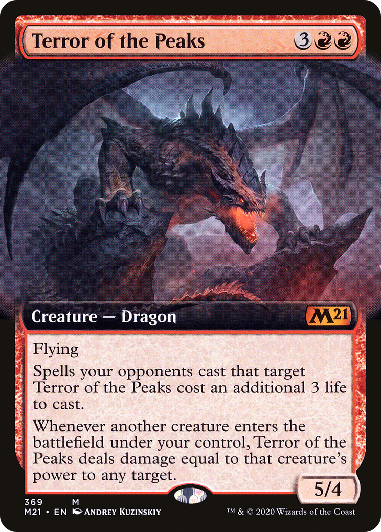 Terror of the Peaks (Extended Art) (369) Foil - Core Set 2021