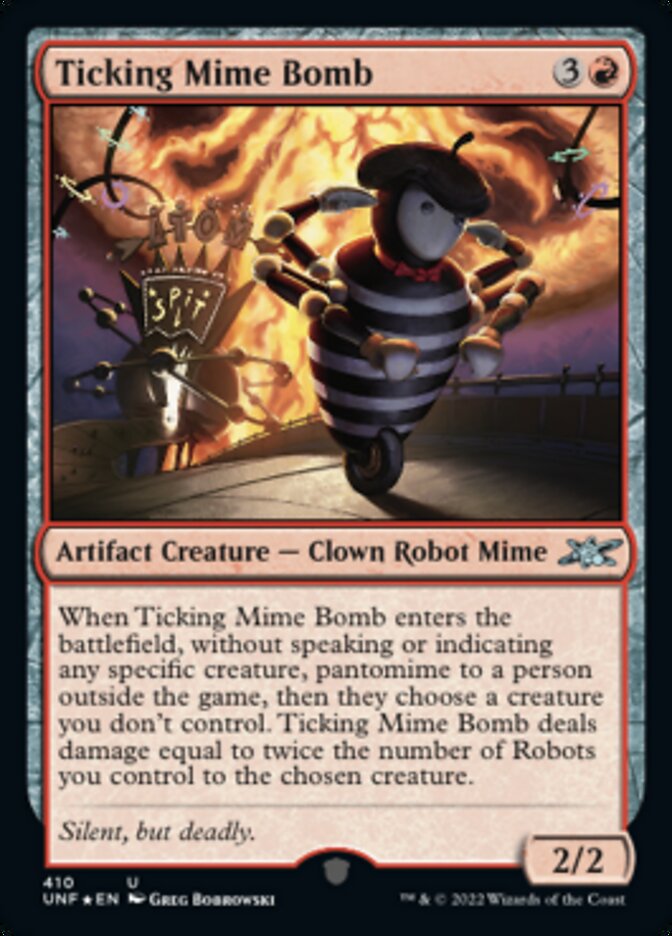 Ticking Mime Bomb (Galaxy Foil) [Unfinity] | Silver Goblin