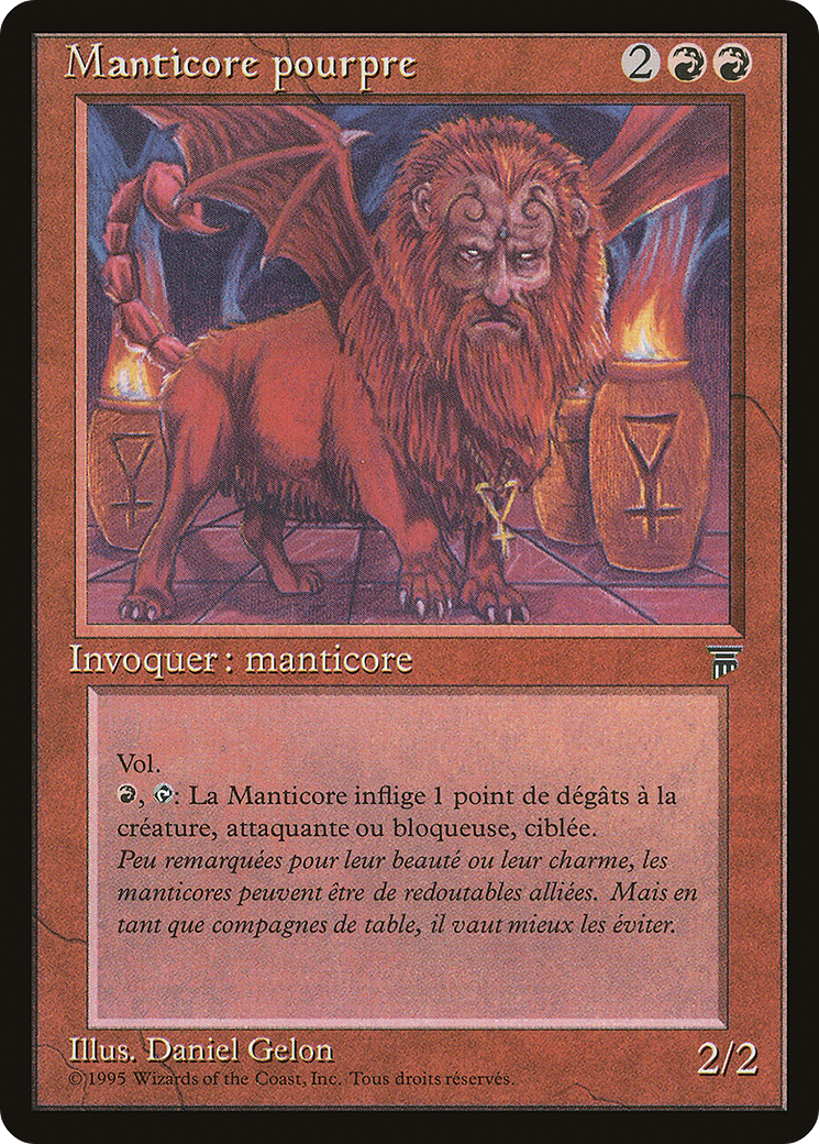 Crimson Manticore (French) - "Manticore pourpre" [Renaissance] | Silver Goblin