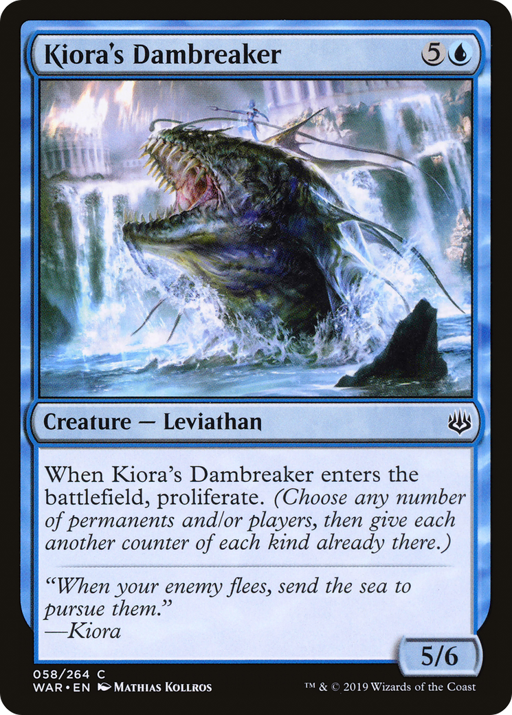 Kiora's Dambreaker (058) Foil - War of the Spark