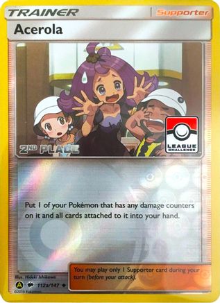 Acerola (League Challenge) [2nd Place] (112a) Reverse Holofoil - Burning Shadows