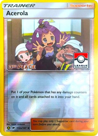 Acerola (League Challenge) [3rd Place] (112a) Reverse Holofoil - Burning Shadows