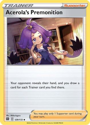 Acerola's Premonition (129) Reverse Holofoil - Brilliant Stars