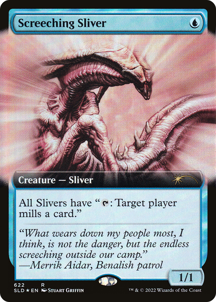 Screeching Sliver (Extended Art) [Secret Lair Drop Promos] | Silver Goblin